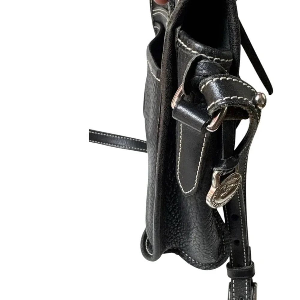 Vintage Dooney & Bourke Equestrian Crossbody Bag-Black AWL Leather - Picture 11 of 11